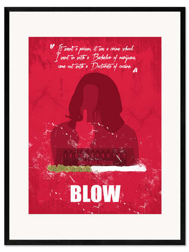 Gerahmter Kunstdruck Blow - Minimal Alternative Movie Fanart