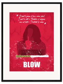 Kehystetty taidepainatus Blow - Minimal Alternative Movie Fanart