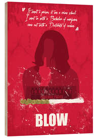 Wood print Blow - Minimal Alternative Movie Fanart