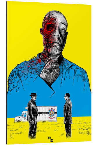 Aluminium print Breaking Bad Gus Fring death whit blood