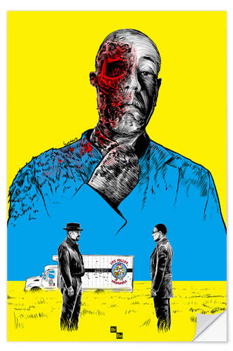 Autocolante decorativo Breaking Bad Gus Fring death whit blood