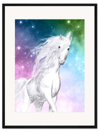Gerahmter Kunstdruck Einhorn - Überraschung