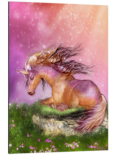 Aluminium print Unicorn - Love is Healing