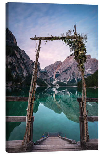 Lerretsbilde Lago di Braies decorated