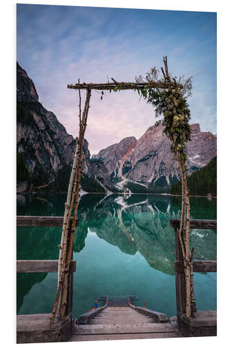 Stampa su PVC Lago di Braies decorated