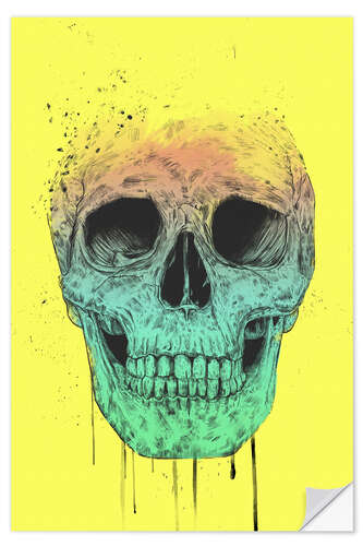 Självhäftande poster Pop art skull