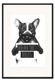 Gerahmter Kunstdruck Rebel dog