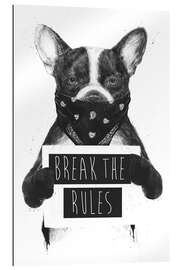 Gallery print Break the rules, rebel dog