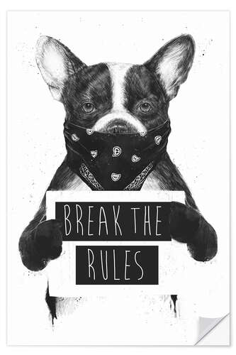 Sticker mural Chien rebelle