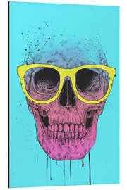 Stampa su alluminio Pop art skull with glasses