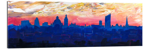 Gallery Print Leipzig Sachsen Deutschland Skyline in der Abenddämmerung