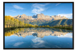 Gerahmter Kunstdruck Rosengarten, Dolomiten in Südtirol