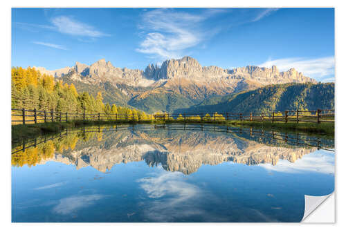 Selvklebende plakat Rosengarten, Dolomites in South Tyrol