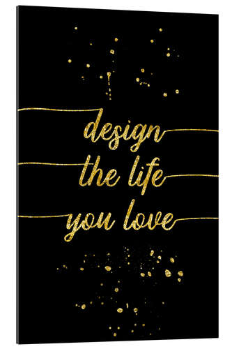 Galleritryck TEXT ART GOLD Design the life you love