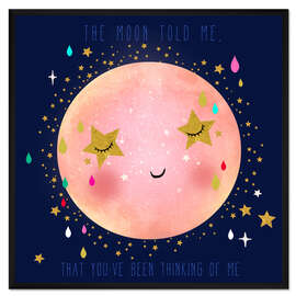 Gerahmter Kunstdruck The moon told me