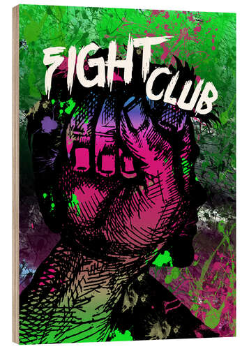 Cuadro de madera Fight Club - Minimal alternative Film Fanart #2