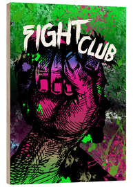 Wood print Fight Club - Minimal alternative Film Fanart #2