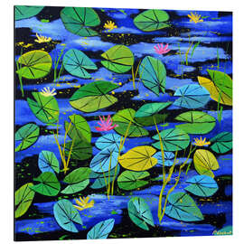 Aluminium print Water lilies in the pond