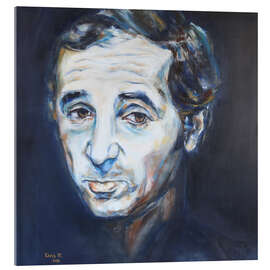 Tableau en verre acrylique Charles Aznavour, Hier encore