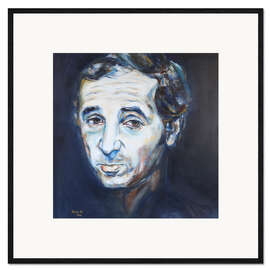 Impression artistique encadrée Charles Aznavour, Hier encore