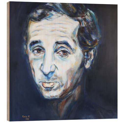 Stampa su legno Charles Aznavour, Hier Encore