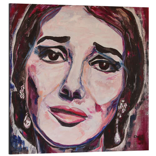 Aluminium print Maria Callas