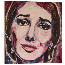 Holzbild Maria Callas