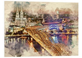 PVC print Cologne Skyline Cologne Cathedral I