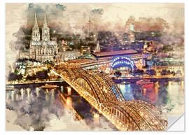 Wall sticker Cologne Skyline Cologne Cathedral I