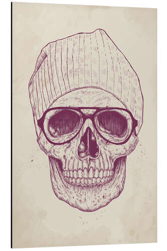 Aluminium print cool skull