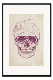 Gerahmter Kunstdruck cool skull