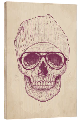 Cuadro de madera cool skull