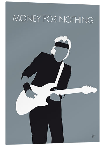 Akrylbilde Money for nothing - Mark Knopfler Minimal Music poster