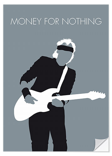 Sticker mural Mark Knopfler, Money for nothing