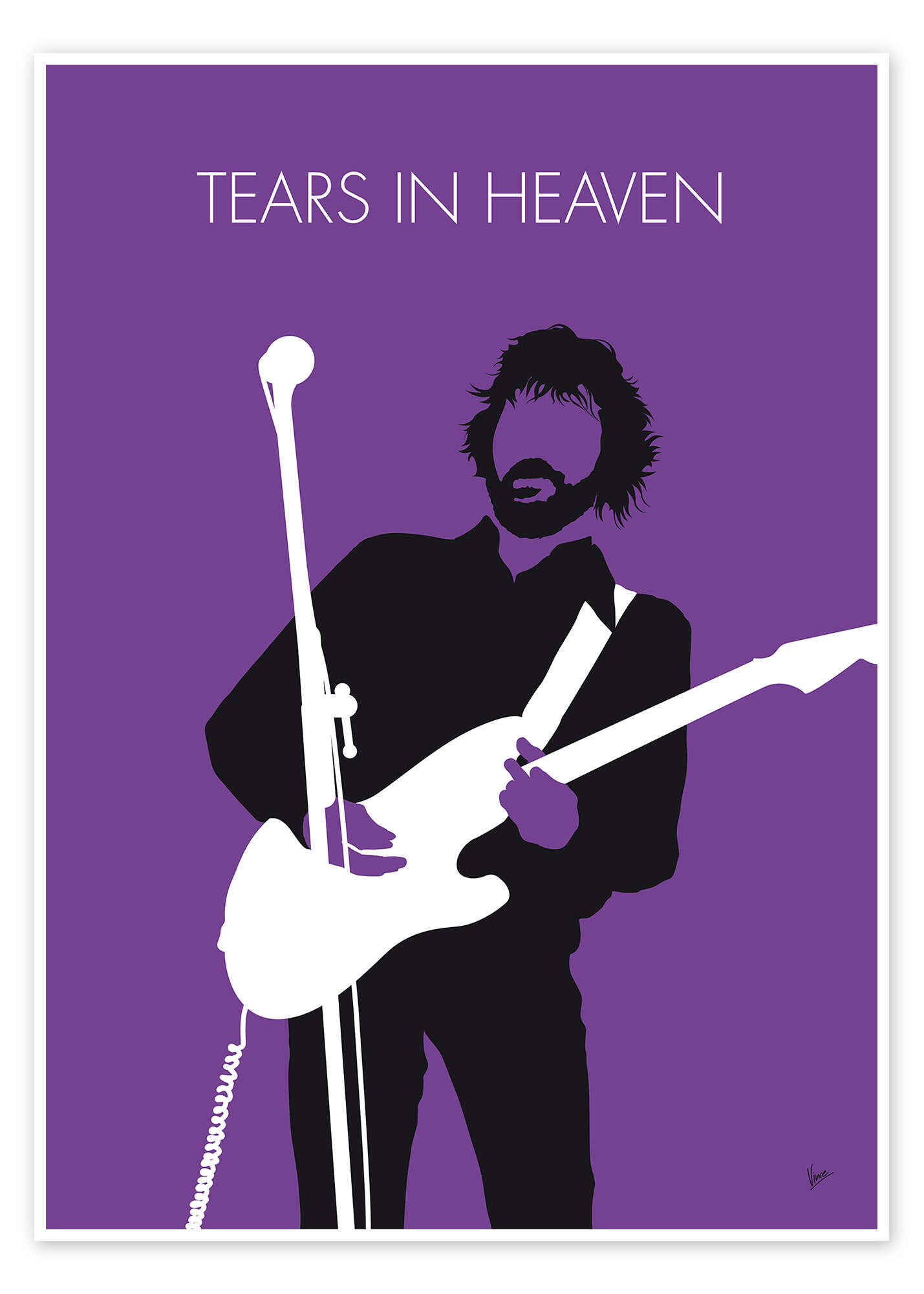 Tears In Heaven Eric Clapton Heart Song Lyric Quote Print