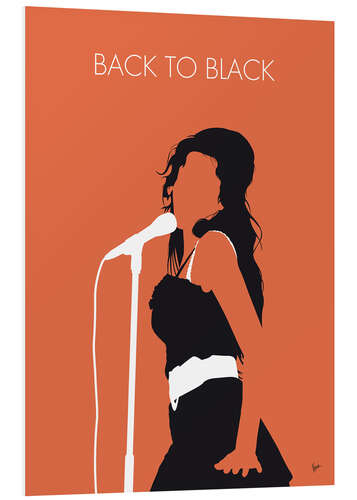 Print på skumplade Back to black - Amy Winehouse Minimal Music poster