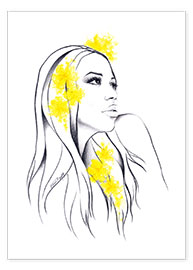 Poster Fleurs jaunes