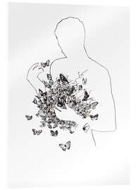 Acrylic print Butterflies in the stomach