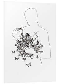 Foam board print Butterflies in the stomach