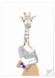 Naklejka na ścianę Fashion giraffe