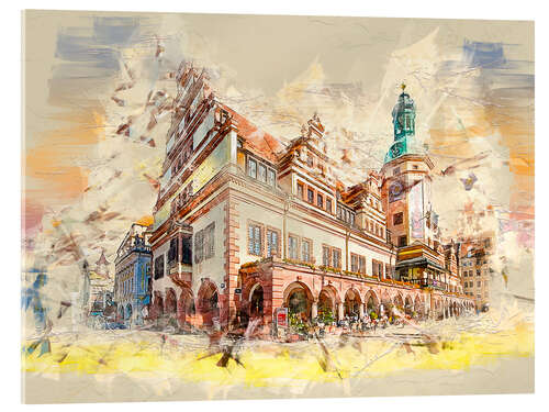 Acrylglasbild Leipzig Altes Rathaus