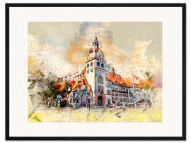 Gerahmter Kunstdruck Leipzig Zoo