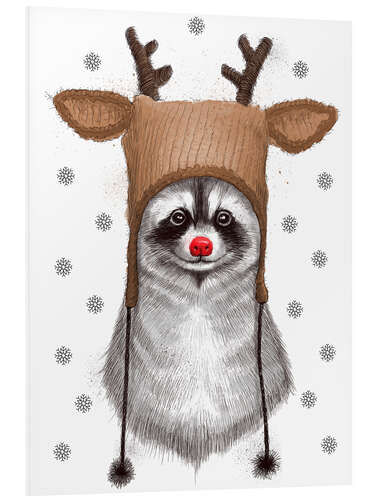 PVC-taulu Raccoon in Deer Hat