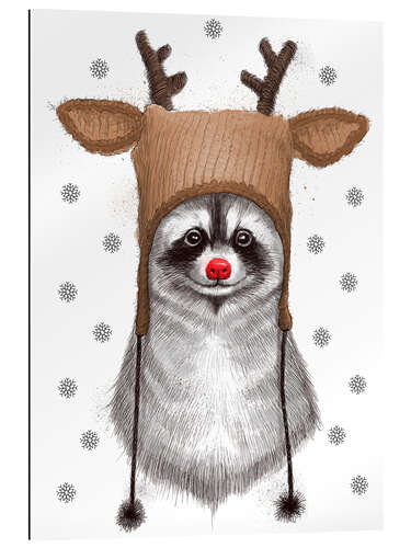 Gallery print Raccoon in Deer Hat