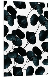 Foam board print Dark Leaves