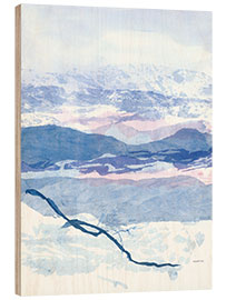 Wood print Blue Mountain