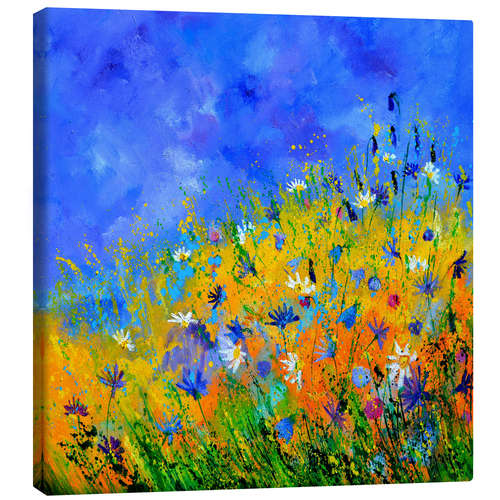 Canvas print Wildflowers in the cornfield