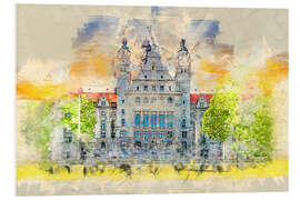 Foam board print Leipzig New Town Hall