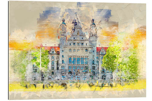 Tableau en plexi-alu Leipzig New Town Hall