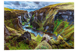 Quadro em PVC Incredible volcanic Canyon on Iceland